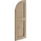Ekena Millwork Rough Sawn 2 Equal Flat Panel w/Quarter Round Arch Top Faux Wood Shutters, 12Wx62H, 50 Low Side, PR SHUFPQ12X62RSPR - alternate 4